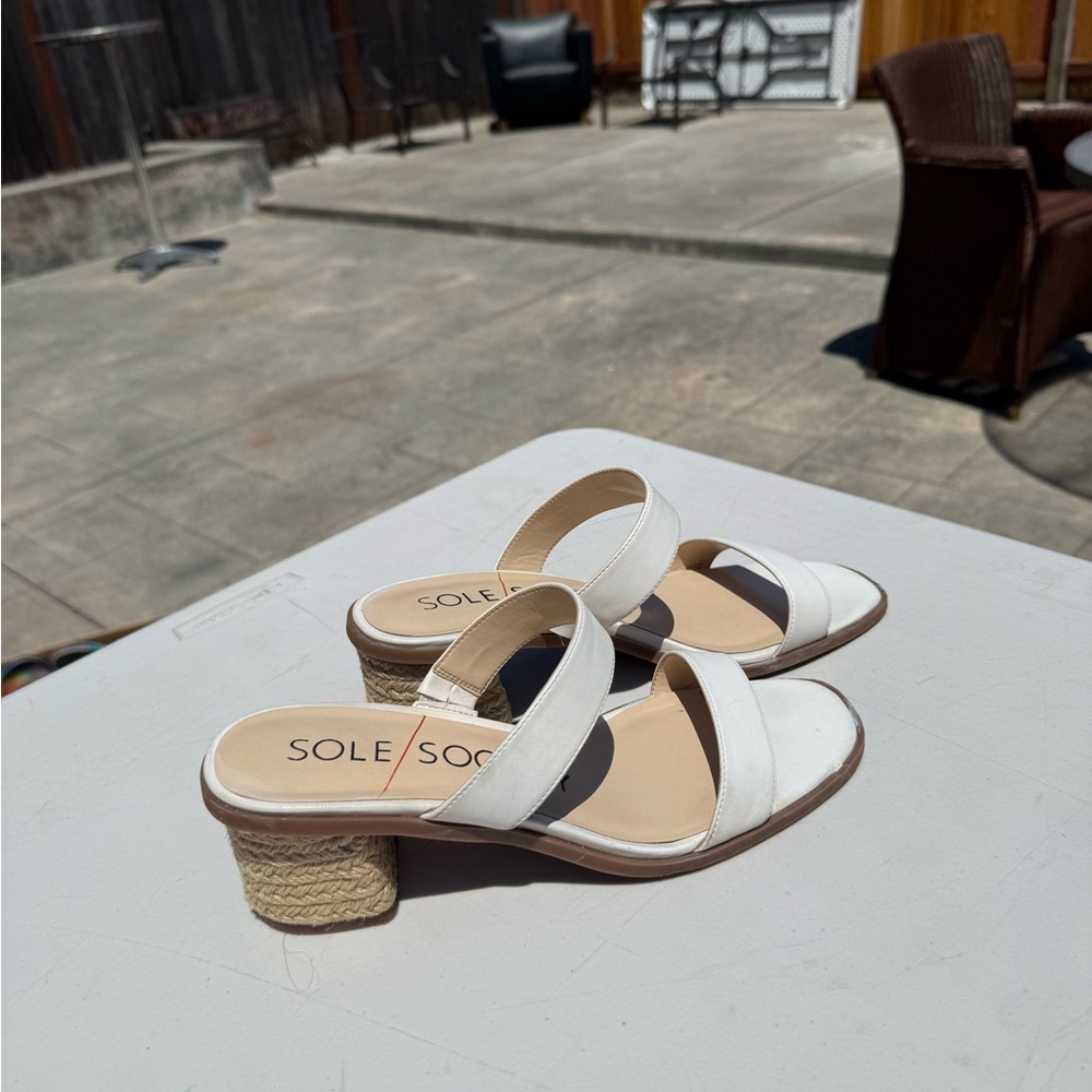 Sole Society White Espadrilles with Minimalist Design